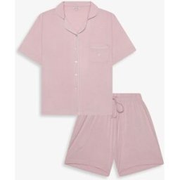 The Little Tailor The Little Tailor Soft Jersey LenzingTM EcoVeraTMButton Through Shorty Pyjamas Set Rose M (FR 42-44)