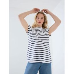 Jojo Maman Bébé T-shirt de maternité JoJo Maman bébé Boyfriend coton pâle M (FR 42-44)
