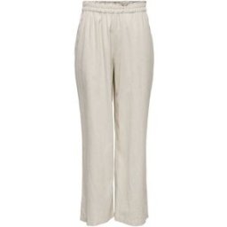 ONLY ONLY Linen Blend Wide Leg Trousers crème FR 38 (EU 36)