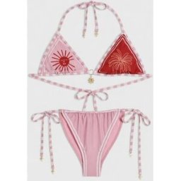 River Island River Island Colour Block Embroidered Bikini Set Rose FR 42 (EU 40)