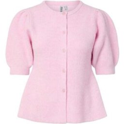 PIECES Pieces Short Sleeve Puff Knit Cardigan Rose FR 38 (EU 36)