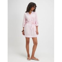 River Island River Island Puff Sleeve Textured Mini Dress Rose M (FR 42-44)