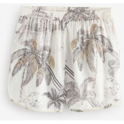 B by Ted Baker Short de plage B by Ted Baker en viscose palmier monochrome crème FR 38 (EU 36)
