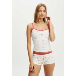 Cotton On Cotton On Dreamy Soft Longline Cami & Boyshort Set crème S (FR 38-40)