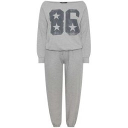 Yours Curve Yours Curve Slouch Sweat Top & Jogger Set Gris FR 50 (EU 48)