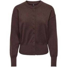 ONLY ONLY Button Through Round Neck Cardigan Brun FR 38 (EU 36)
