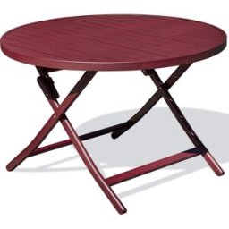 City Garden - ;Table de jardin pliante Marius en aluminium carmin - D 110x73 cm OS