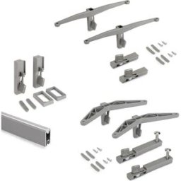 Emuca Kit De Support Zéro Pour Module En Bois Et Barre De Col Multicolor One Size