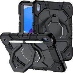 INF Coque tablette en silicone et PC compatible avec l'iPad Apple 11 pouces A16 2025 et 10e génération 2022 10,9 pouces Le noir