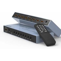 INF Commutateur HDMI 2.0, 8 entrées vers 1 sortie, 4K 60Hz, détection automatique du signal et télécommande infrarouge