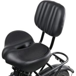 INF Selle de vélo réglable avec dossier, coussin épais respirant et double suspension élastique Le noir