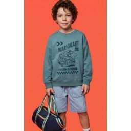 MONOPRIX Sweat MARIO KART imprimé en coton BIO GOTS 4 ans