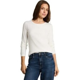 Tom Tailor T-shirt à Manches Longues 1053466 Preppy Plum L Homme,Femme