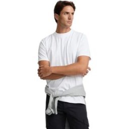 Silbon T-shirt à Manches Courtes Plain Mini Logo White Patch White S Homme