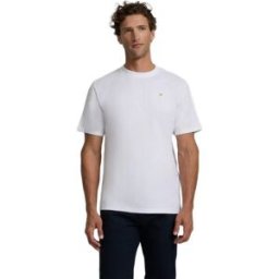 Silbon T-shirt à Manches Courtes Plain Mini Logo Patch White S Homme