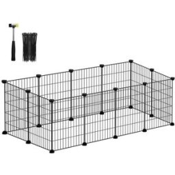 SONGMICS Cage pour animaux de companier, Noir / 123 x 63 x 41 cm