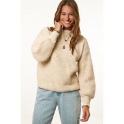 Pull en maille beige avec détails en crochet My Jewellery Beige femme