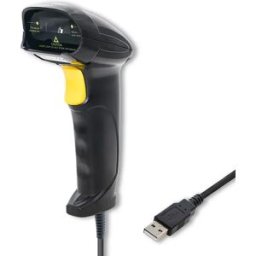 Qoltec Lecteur De Codes-barres 50876 Laser Scanner 1d Usb Black Black One Size unisex