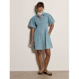 Apricot Apricot Cotton Denim Shirt Mini Dress bleu FR 38 (EU 36)