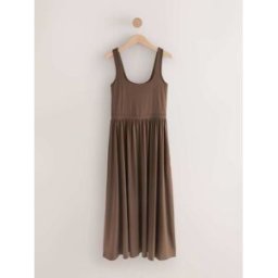 Next Robe d'été à taille jersey Brun FR 46 Tall (EU 42 T)