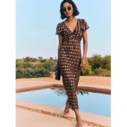 Friends Like These Friends Like These Robe mi-longue à manches flottantes Brun FR 50 (EU 48)