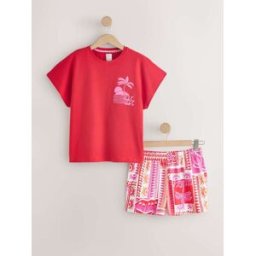 Next Pyjama short en coton rouge L Regular (FR 46-48)