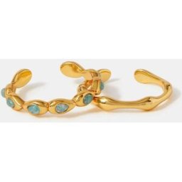 Accessorize Accessorize Quartz Bubble Adjustable Rings 2 Pack doré Un an