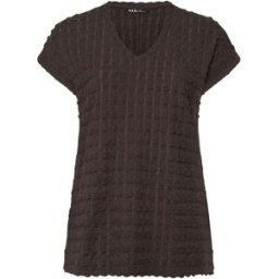 Yours Curve Yours Curve Bubble Texture Grown On T-Shirt Brun FR 50 (EU 48)