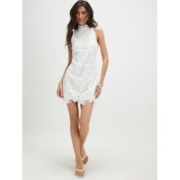River Island River Island Sleeveless Cutwork Mini Dress pâle FR 44 (EU 42)