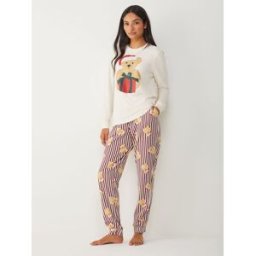 Society 8 Society 8 Matching Family Christmas Teddy Pyjamas Set crème XL (FR 50-52)