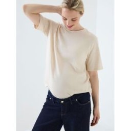 Jojo Maman Bébé T-shirt de maternité oversize JoJo Maman Bébé naturel L (FR 46-48)