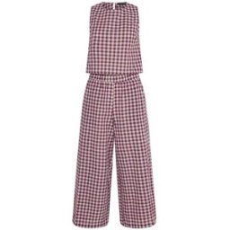 PixieGirl Petite PixieGirl Petite Gingham Top & Wide Leg Trousers Set rouge FR 48 Petite (EU 46 P)
