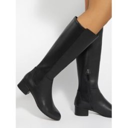 Dune London Dune London Tayla Smart Stretch High Leg Boots Noir EU 37 (UK 4)