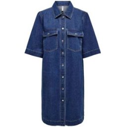 ONLY ONLY Short Sleeve Denim Shirt Dress bleu FR 40 (EU 38)