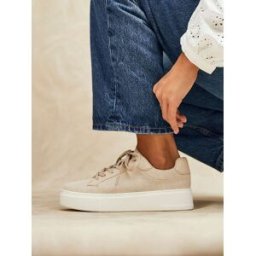 Linzi Linzi Jersey À lacets Flatform Trainers naturel EU 39 (UK 6)