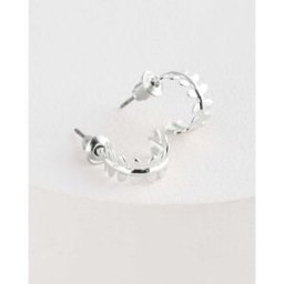 Next Mini Leaf Hoop Earrings argenté Un an