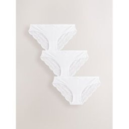 Next Culotte invisible à dos en dentelle, sans marques de sous-vêtements 3 Pack pâle FR 48 (EU 46)