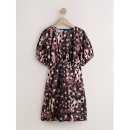Next Mini-robe à manches bouffantes Imprimé animal FR 42 (EU 40)