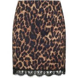Yours Curve Yours Curve Limited Lace Trim Mini Skirt Brun FR 56-58 (EU 54-56)