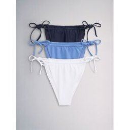 The Set The Set 3 Bas de bikini à nouer bleu L (FR 46-48)