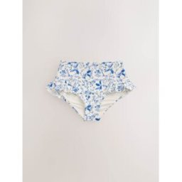 Next Bas de bikini taille haute à volants crème FR 48 (EU 46)