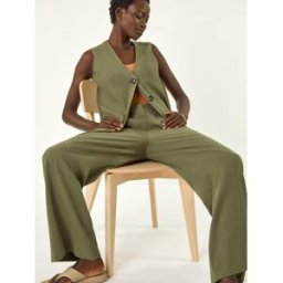 Roman Roman Smart Twill Wide Leg Pocket Trousers vert FR 46 (EU 44)