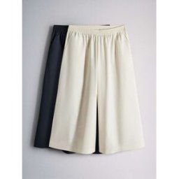 The Set The Set 2 Pantalons Ample en Coton Raccourci bleu L (FR 46-48)