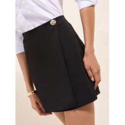 Friends Like These Friends Like These Jersey Wrap Front Mini-jupes Noir FR 50 (EU 48)