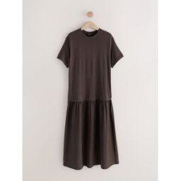 Next Robe chemise deux en un en jersey Brun FR 48 (EU 46)