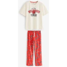 Vanilla Underground Vanilla Underground Disney High School Musical 100% Cotton Short Sleeve Long Leg Pyjamas Set pâle XL (FR 50-52)