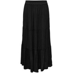 ONLY ONLY Maxi Tiered Skirt Noir FR 40 (EU 38)