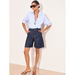 Lipsy Bermuda Lipsy en Denim à ceinture Cravate bleu FR 36 (EU 34)