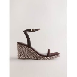 Next Espadrilles compensées à bout carré Brun EU 38 L (UK 5)
