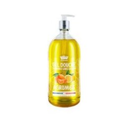 Les Petits Bains de Provence Gel Douche Surgras Agrumes 1 L - Flacon-Pompe 1000 ml